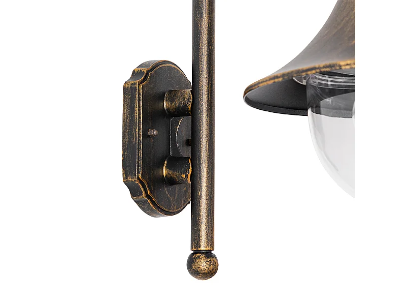 Applique murale d'extérieur classique or antique IP44 - Daphne