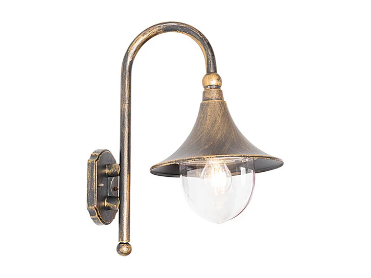 Applique murale d'extérieur classique or antique IP44 - Daphne