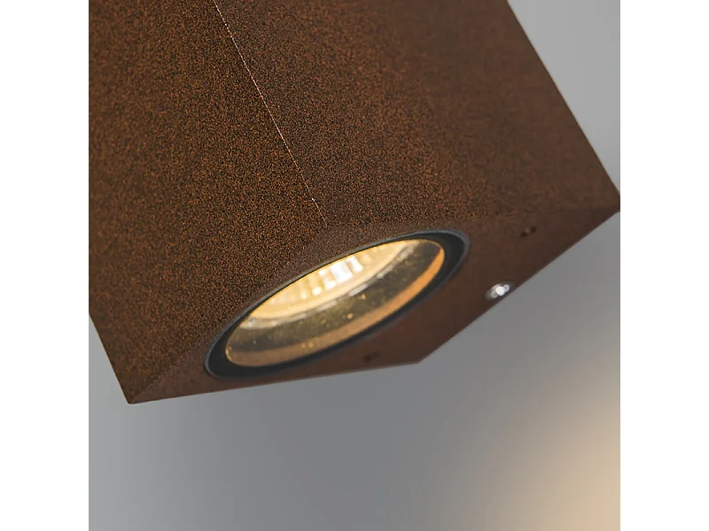 Ensemble de 2 appliques murales industrielles brun IP44 - Baleno II