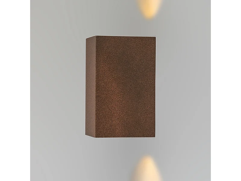 Ensemble de 2 appliques murales industrielles brun IP44 - Baleno II