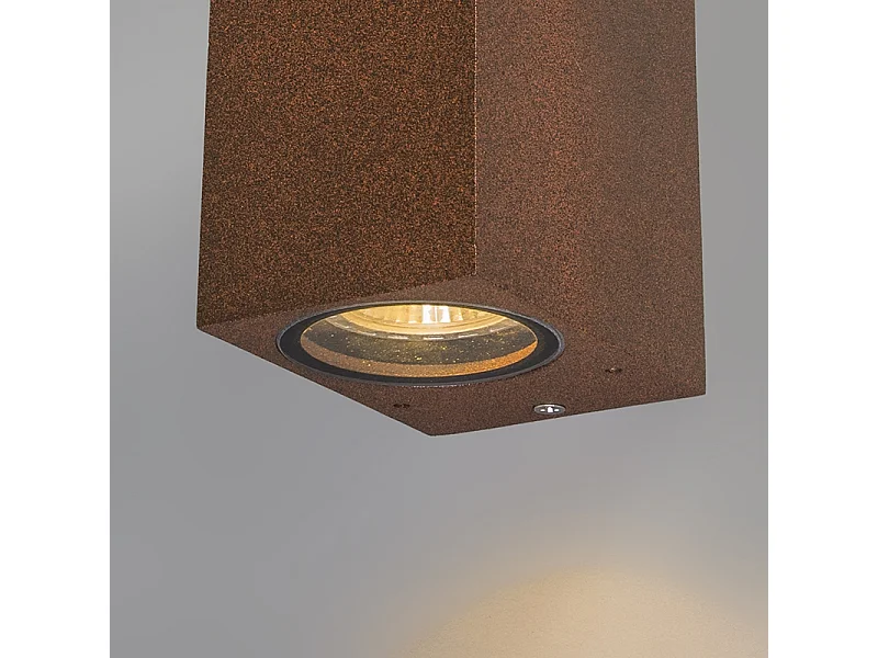 Ensemble de 2 appliques murales industrielles brun IP44 - Baleno II