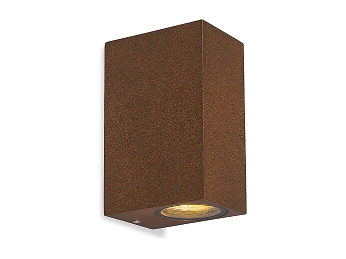 Lot de 2 appliques murales industrielles brun rouille 2 lumières IP44 - Baleno