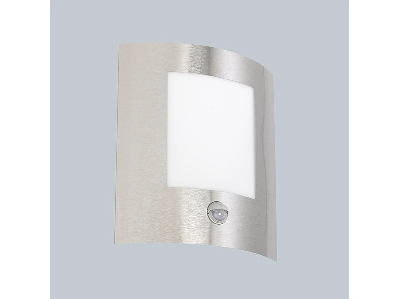 Applique murale extérieure moderne en acier avec détecteur de mouvement IP44 - Emmerald 1