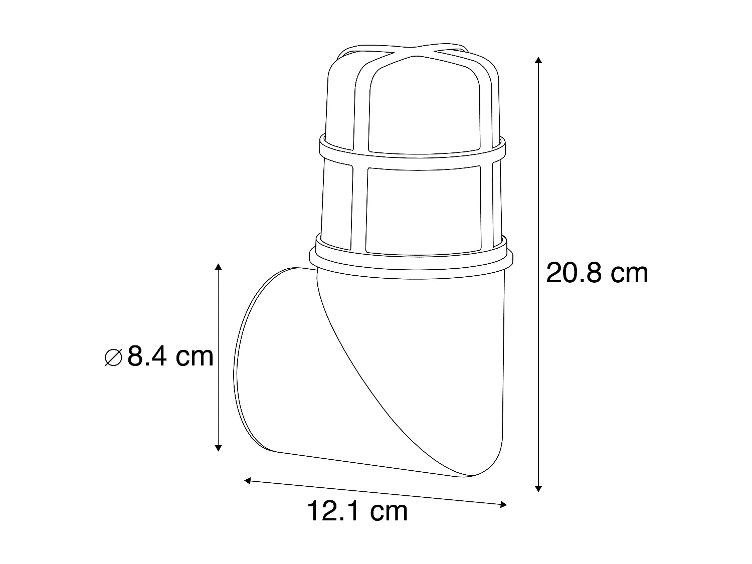 Applique d'extérieur vintage laiton IP54 20,8 cm - Kiki