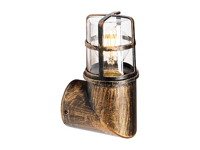 Applique murale d'extérieur vintage or antique IP54 - Kiki