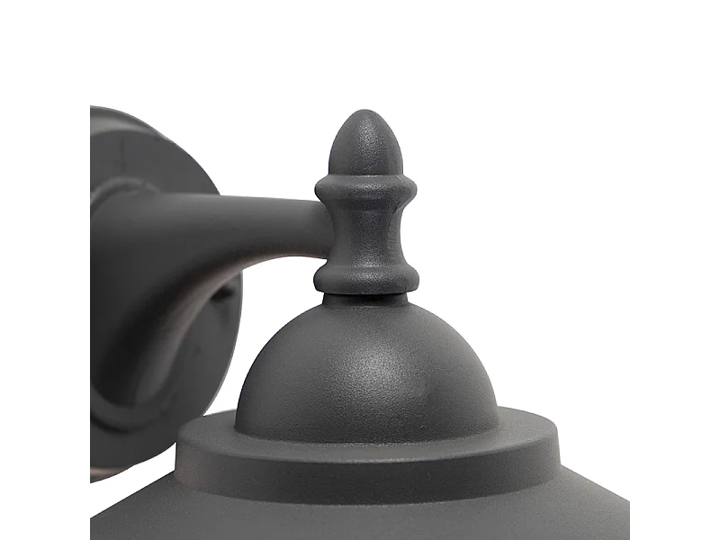 Applique murale d'extérieur romantique gris foncé - Oxford