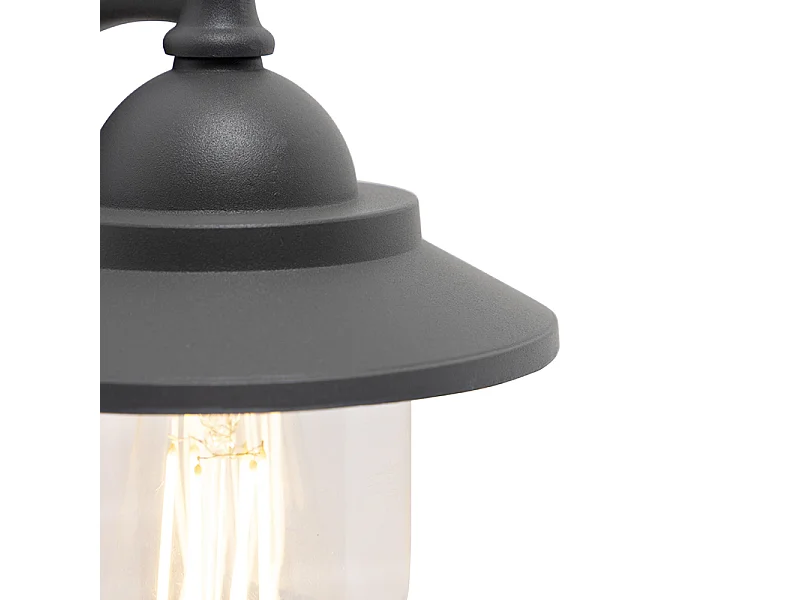 Applique murale d'extérieur romantique gris foncé - Oxford