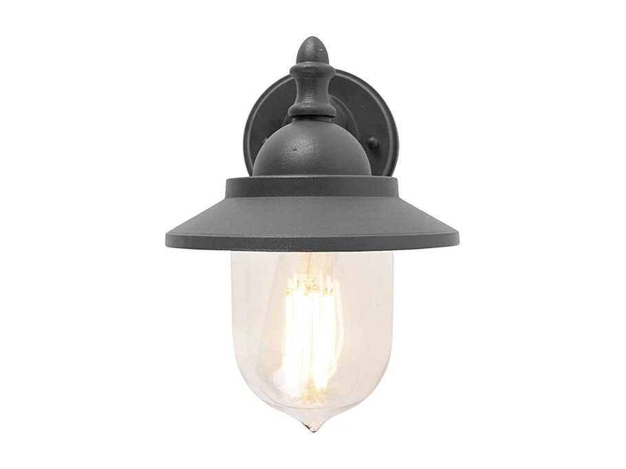 Applique murale d'extérieur romantique gris foncé - Oxford