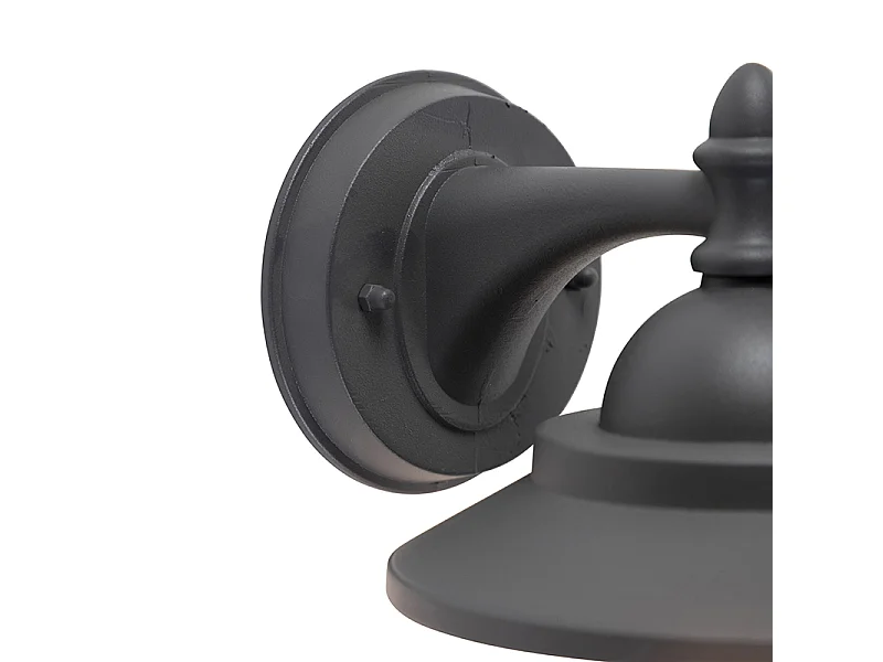 Applique murale d'extérieur romantique gris foncé - Oxford