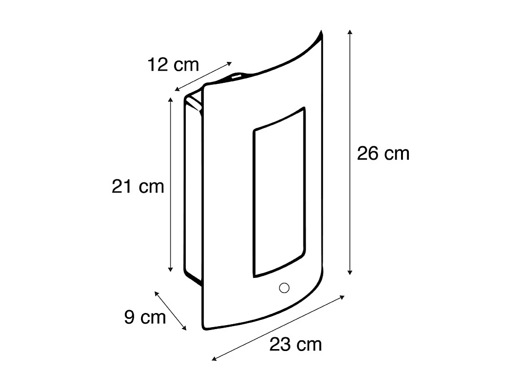Applique murale extérieure capteur IP44 clair / foncé en acier - Emmerald 1