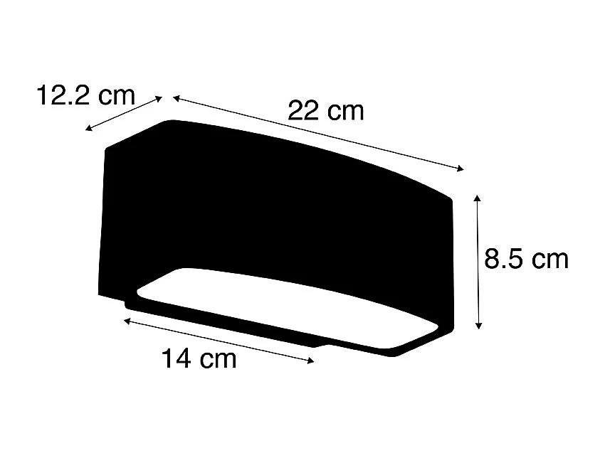 Applique murale d'extérieur moderne noire IP44 - Latina