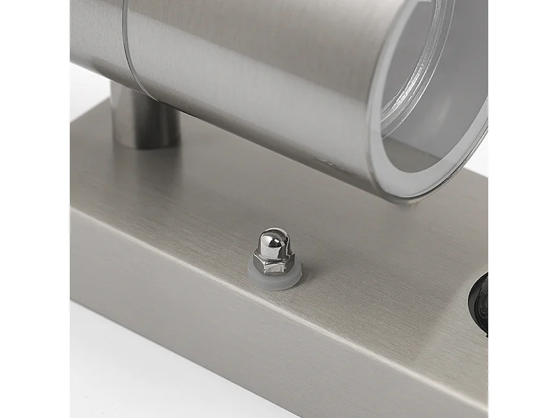 Applique murale d’extérieur en acier 2 lumières IP44 avec détecteur de mouvement - Duo