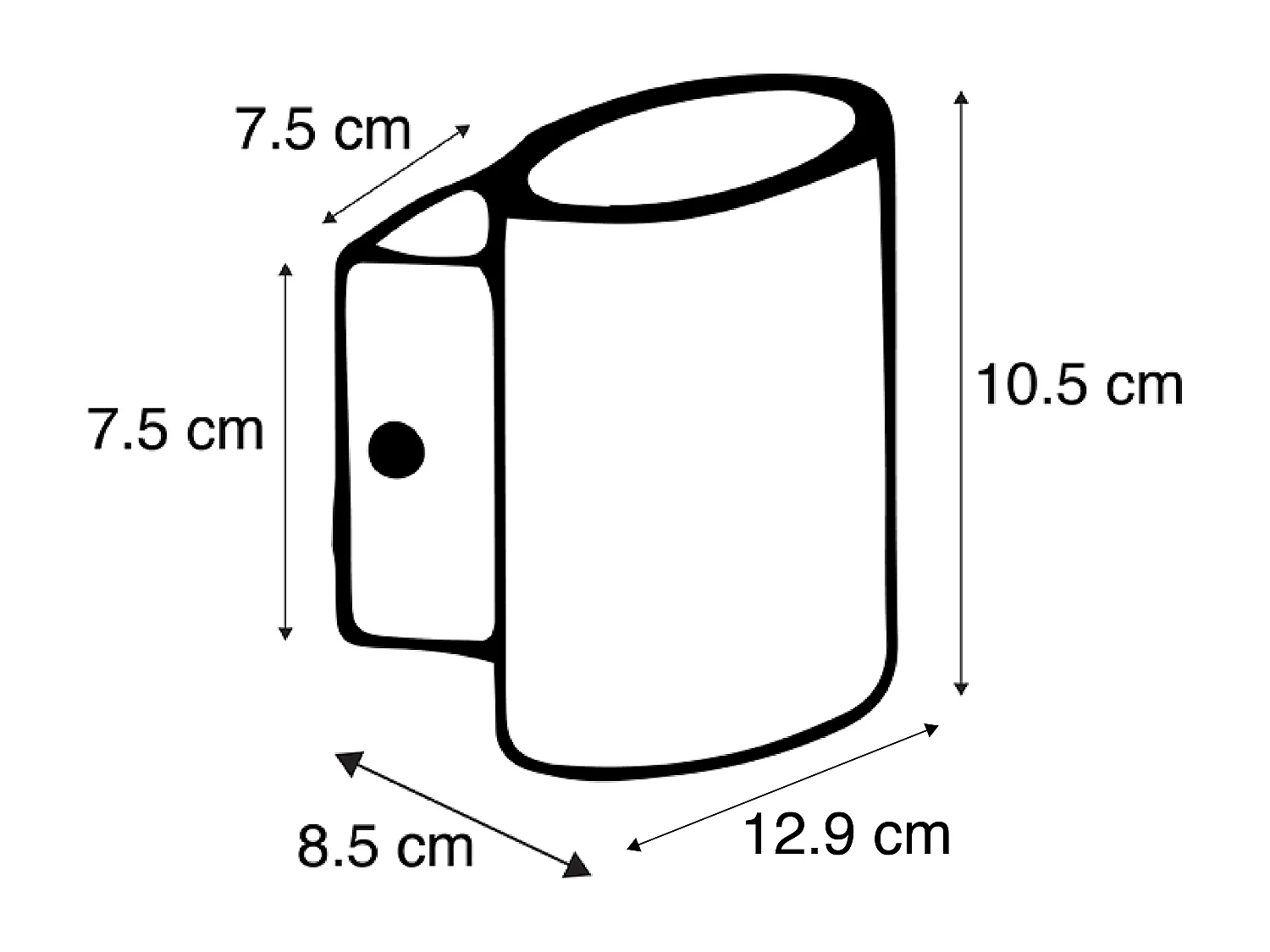 Applique d'extérieur moderne noire avec LED IP44 - Ovum