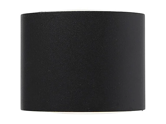 Applique murale d'extérieur moderne noire avec LED IP44 - Ovum