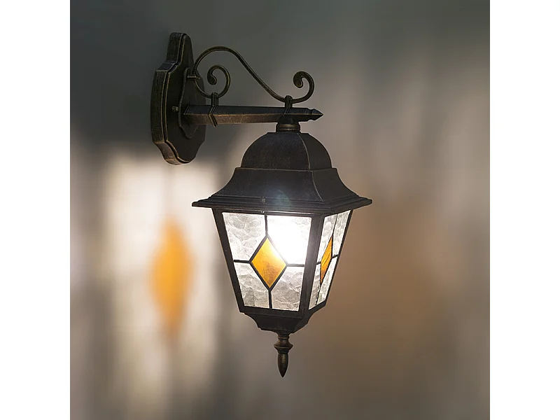 Lanterne murale d'extérieur vintage en bronze - Antigua Down