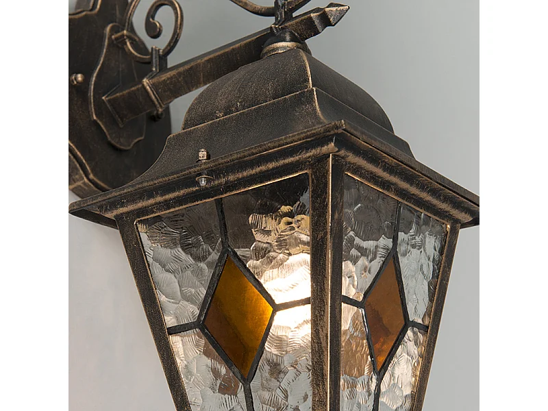 Lanterne murale d'extérieur vintage en bronze - Antigua Down