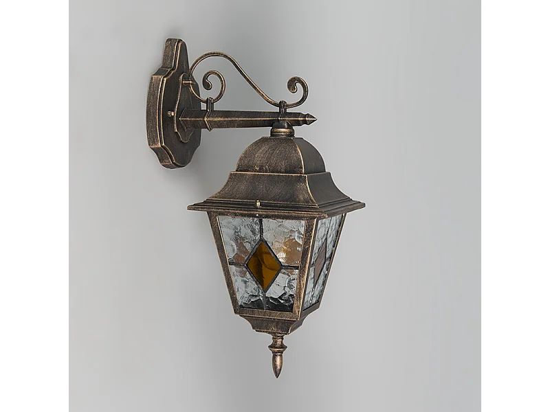 Lanterne murale d'extérieur vintage en bronze - Antigua Down