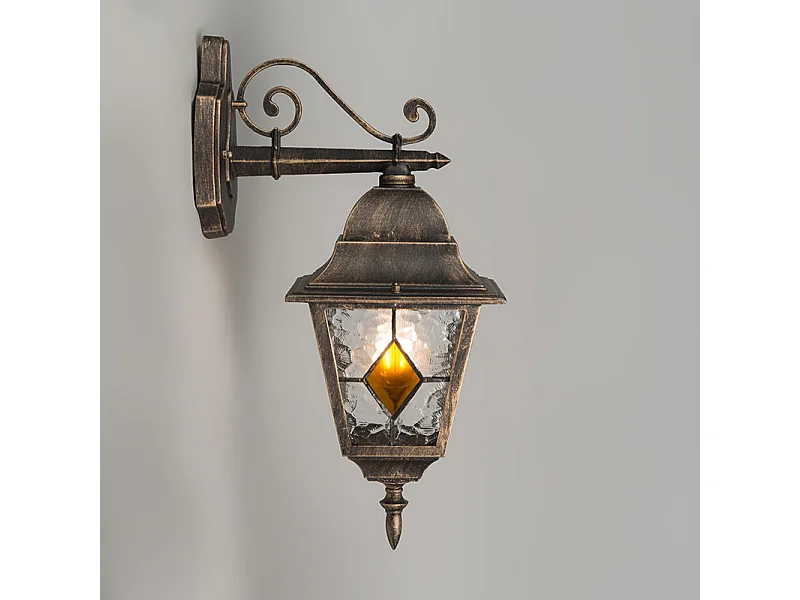 Lanterne murale d'extérieur vintage en bronze - Antigua Down