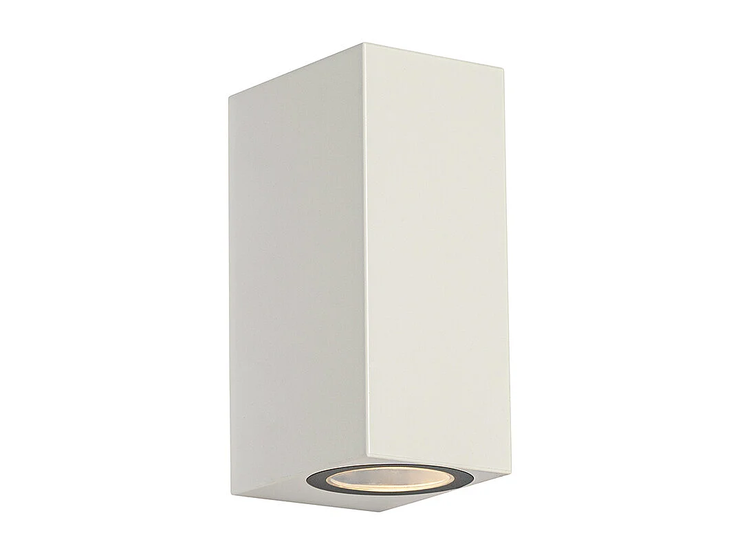 Applique murale d'extérieur moderne en plastique blanc 2 lumières - Baleno