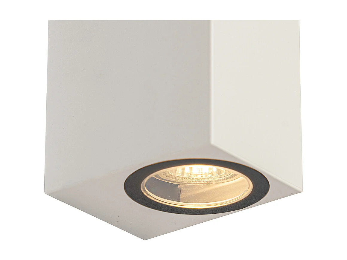 Applique murale d'extérieur moderne en plastique blanc 2 lumières - Baleno