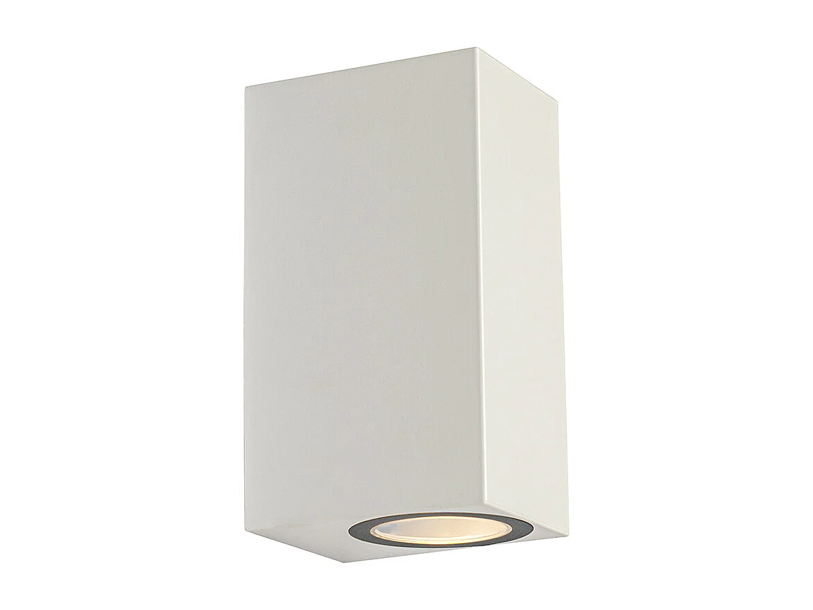 Applique murale d'extérieur moderne en plastique blanc 2 lumières - Baleno