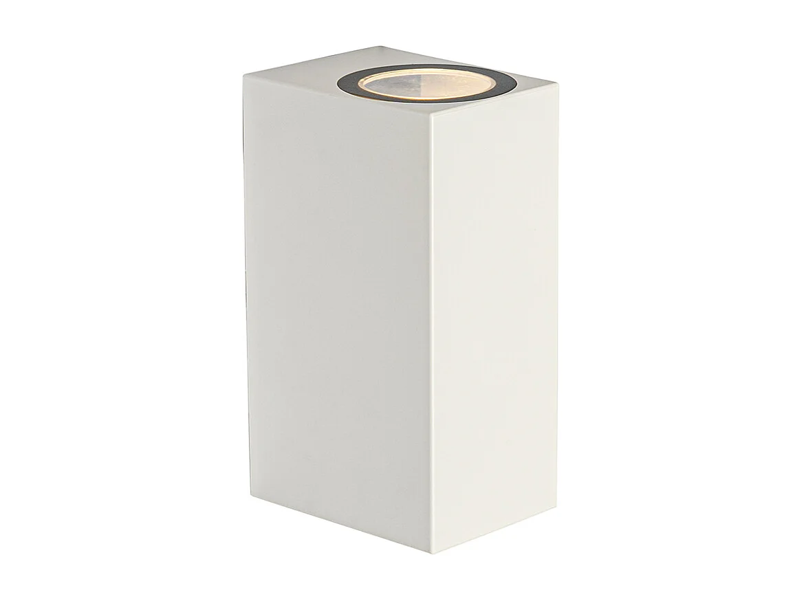 Applique murale d'extérieur moderne en plastique blanc 2 lumières - Baleno