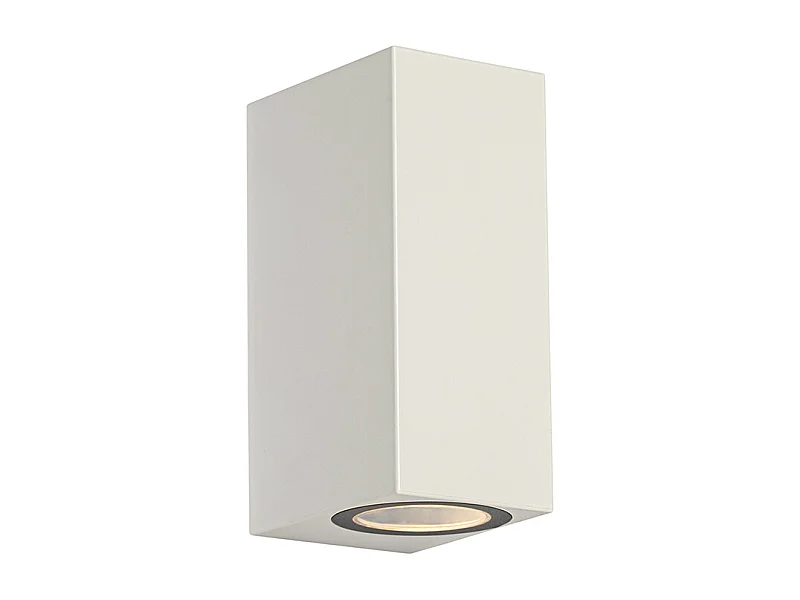 Applique murale d'extérieur moderne en plastique blanc 2 lumières - Baleno