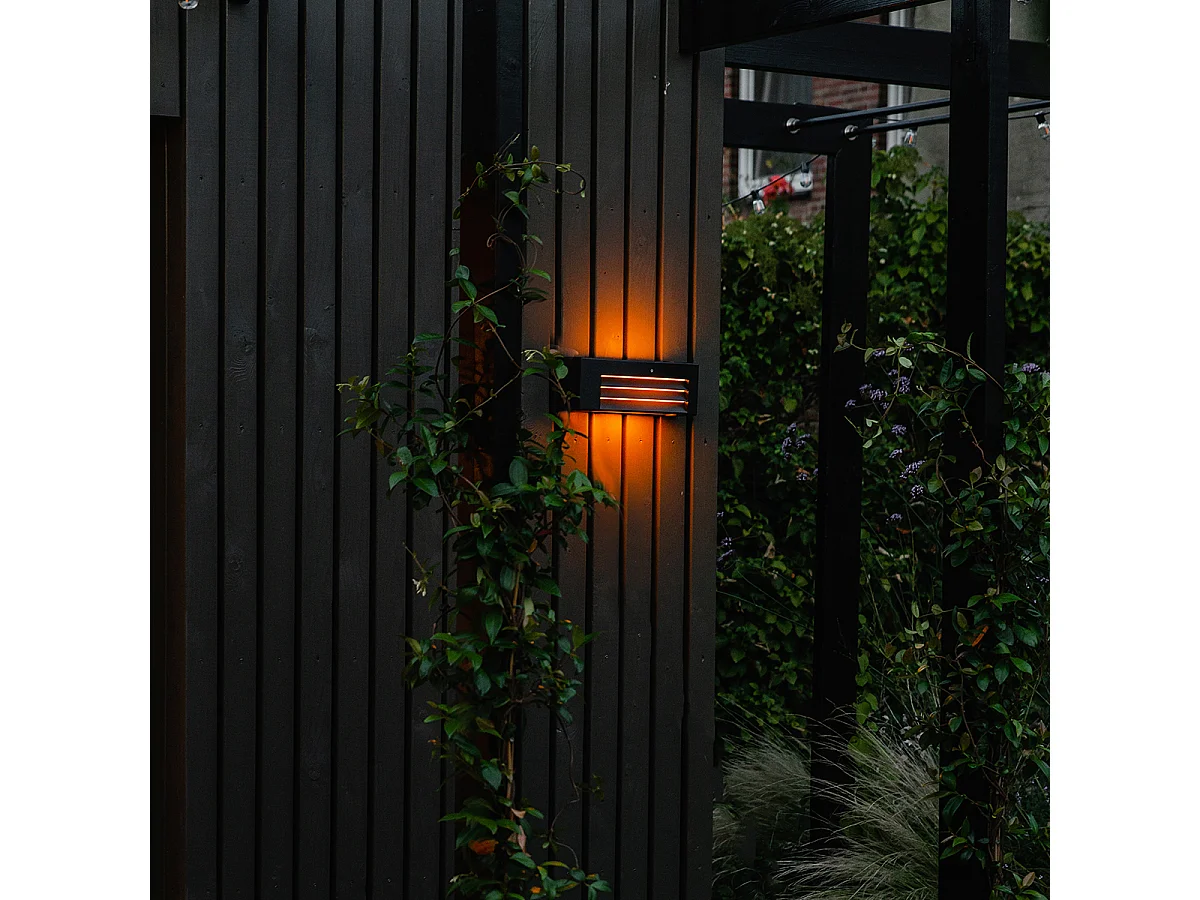 Applique d'extérieur moderne noire IP44 - Hurricane 1