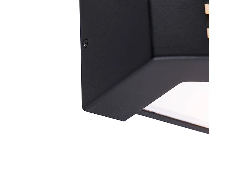 Applique d'extérieur moderne noire IP44 - Hurricane 1