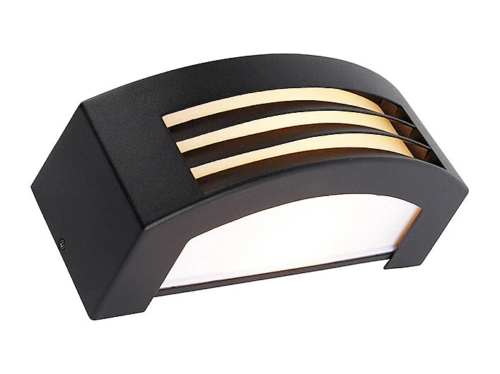 Applique murale extérieure moderne noire IP44 - Hurricane 1