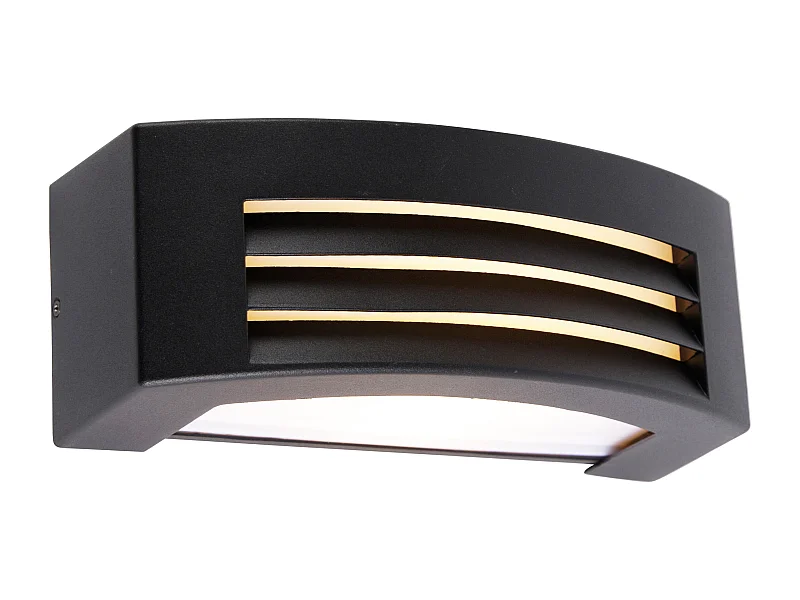 Applique murale extérieure moderne noire IP44 - Hurricane 1