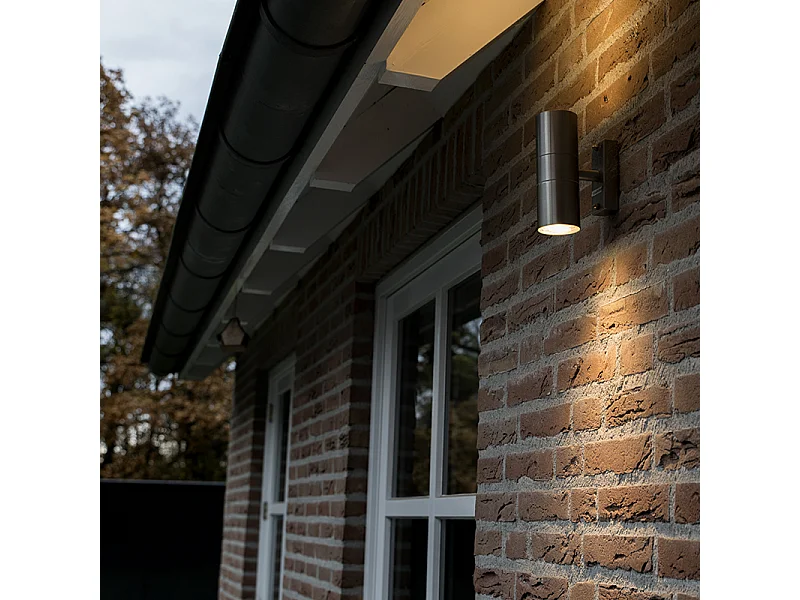 Applique murale d'extérieur acier IP44 - Duo