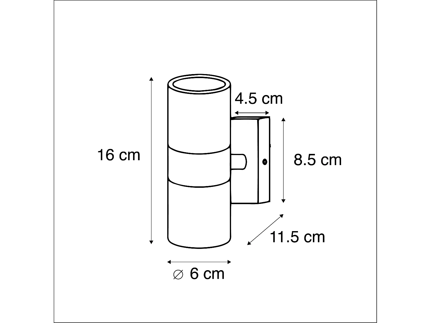 Applique murale d'extérieur acier IP44 - Duo
