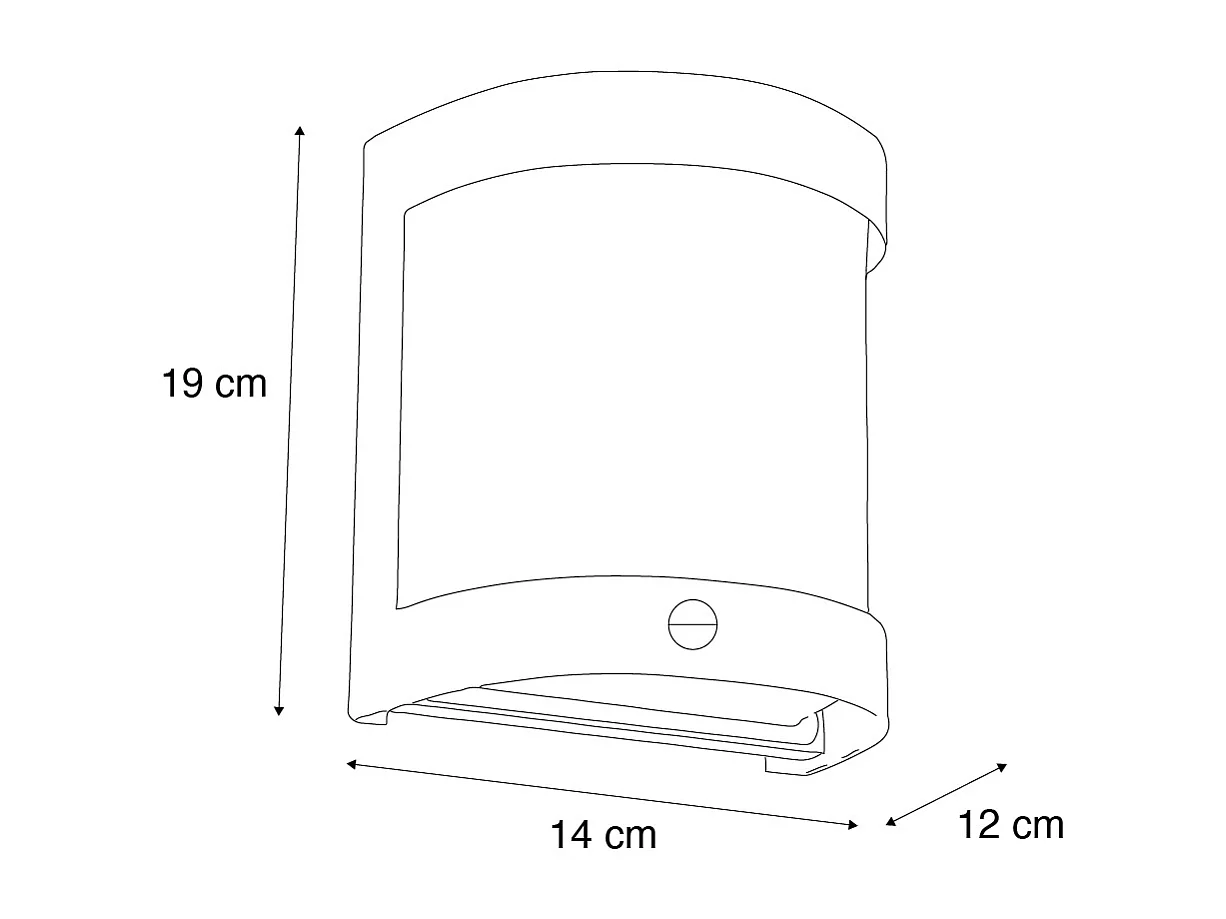 Applique murale d'extérieur moderne en acier inoxydable détecteur de mouvement IP44 - Mira