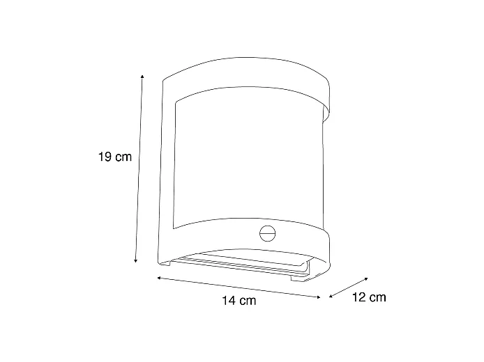 Applique murale d'extérieur moderne en acier inoxydable détecteur de mouvement IP44 - Mira