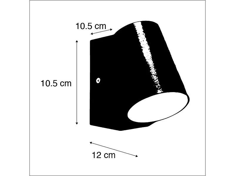 Lampe d'extérieur moderne anthracite avec LED et capteur crépusculaire - Uma