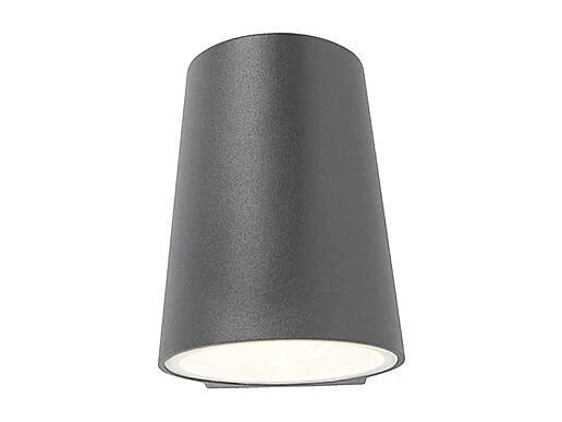 Lampe d'extérieur moderne anthracite avec LED et capteur crépusculaire - Uma