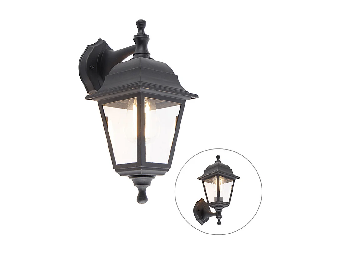 Applique d'extérieur classique noire réglable IP44 - Capital