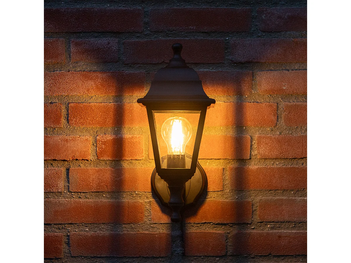 Applique murale d'extérieur classique noire IP44 - Capital