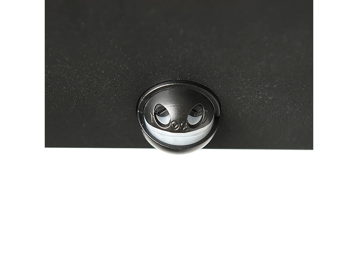 Lot de 2 appliques extérieures noires avec détecteur de mouvement - Rotterdam