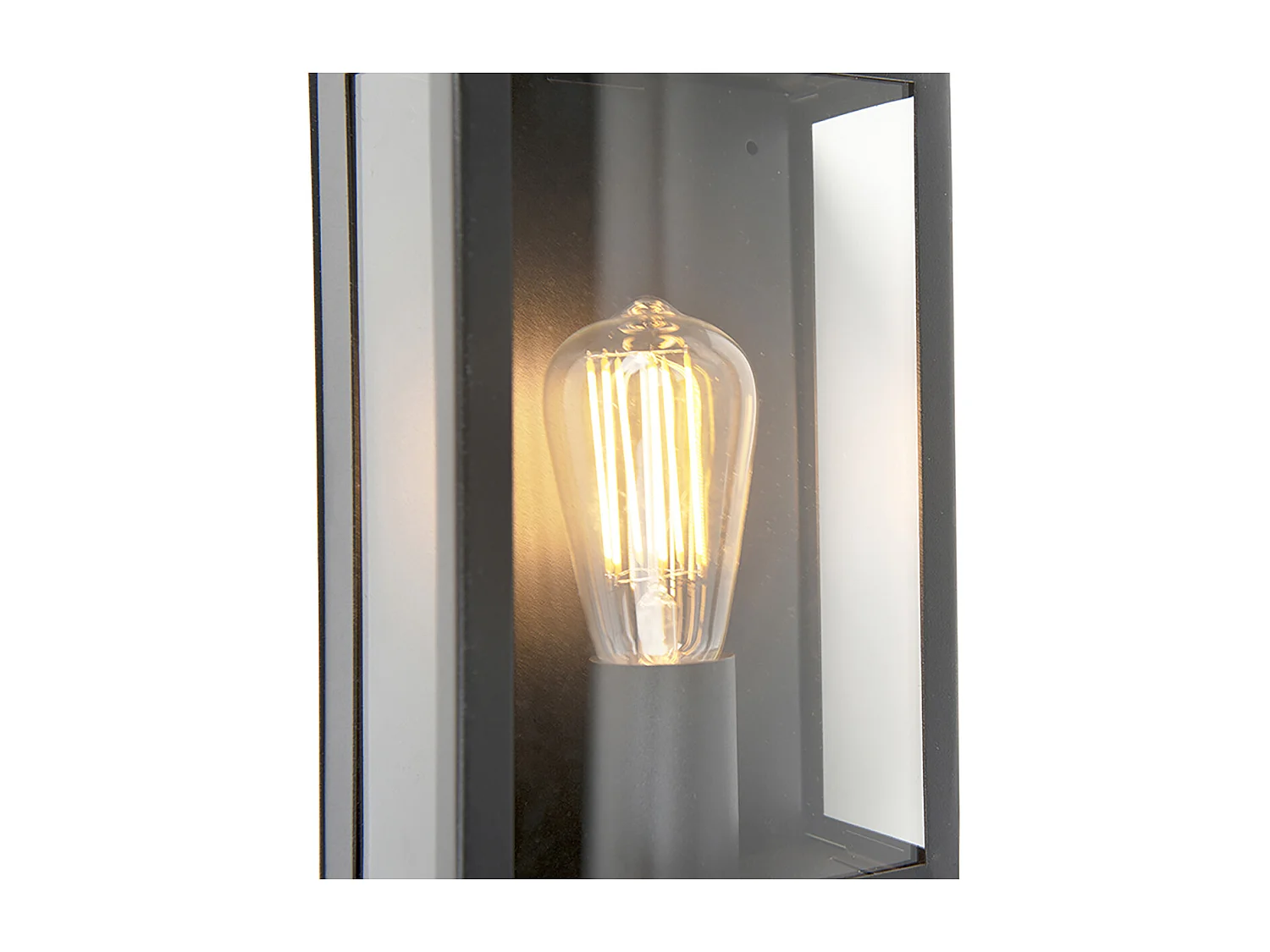 Lot de 2 appliques extérieures noires avec détecteur de mouvement - Rotterdam