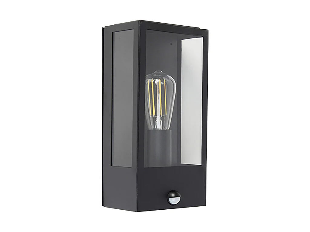 Lot de 2 appliques extérieures noires avec détecteur de mouvement - Rotterdam