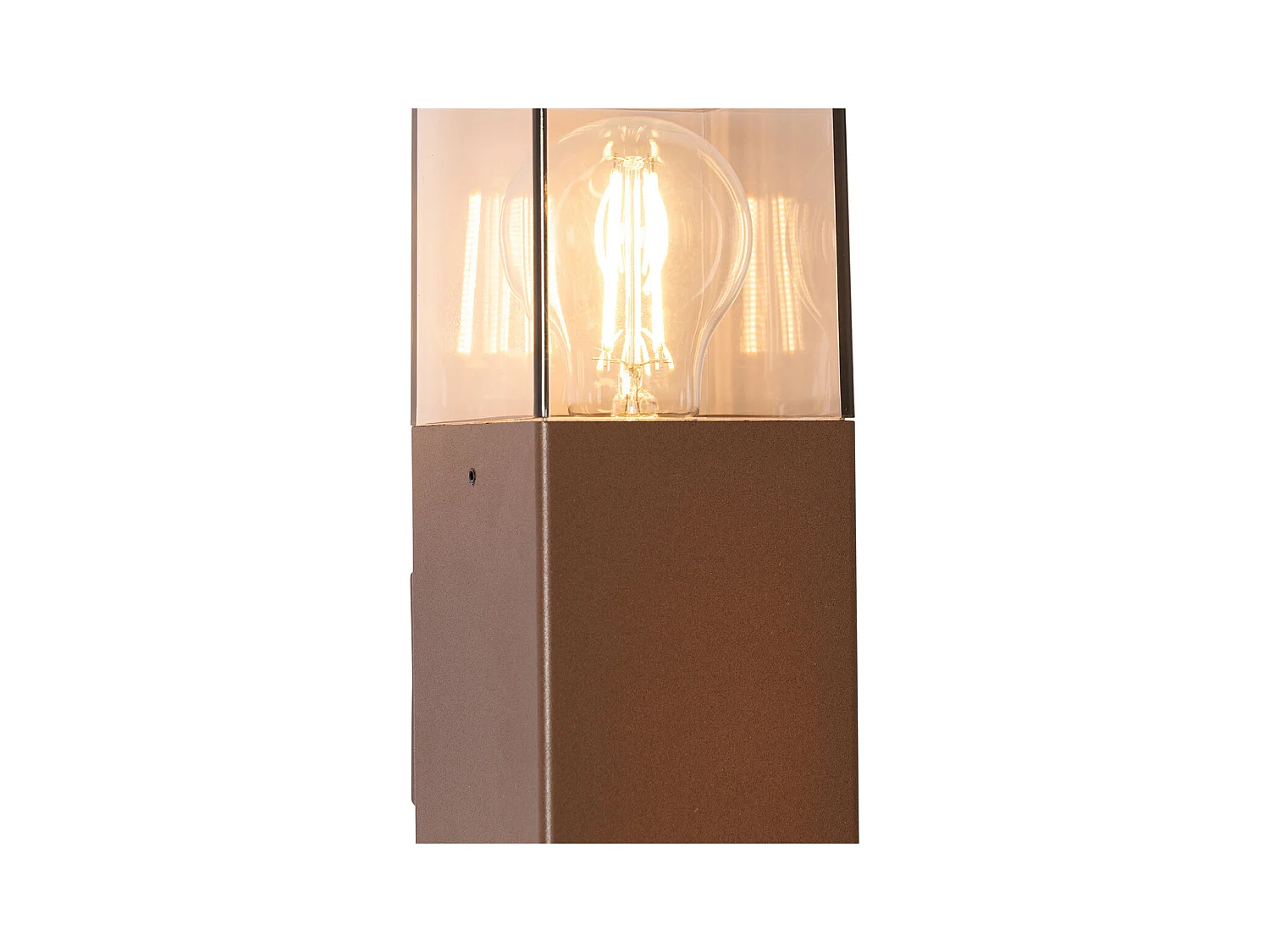 Applique d'extérieur marron rouille avec abat-jour fumé 2 lumières IP44 - Danemark