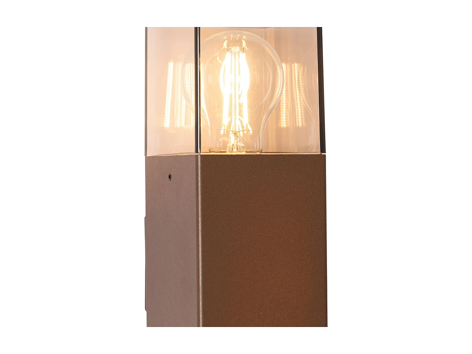 Applique murale extérieure brun rouille avec abat-jour fumé 2 lumières IP44 - Denmark