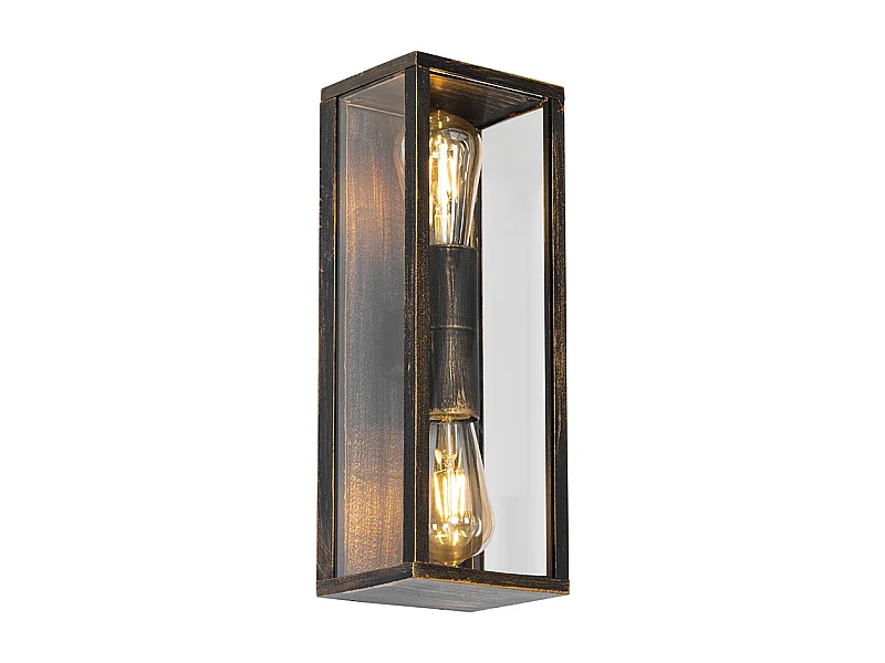 Applique vintage or antique 38 cm 2 lumières IP44 - Charlois