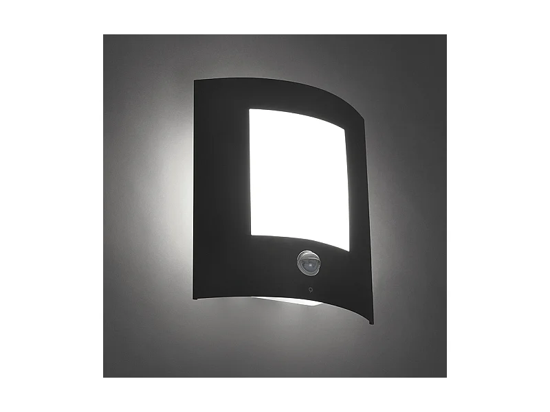 Applique d'extérieur anthracite avec détecteur de mouvement IP44 - Emmerald 1