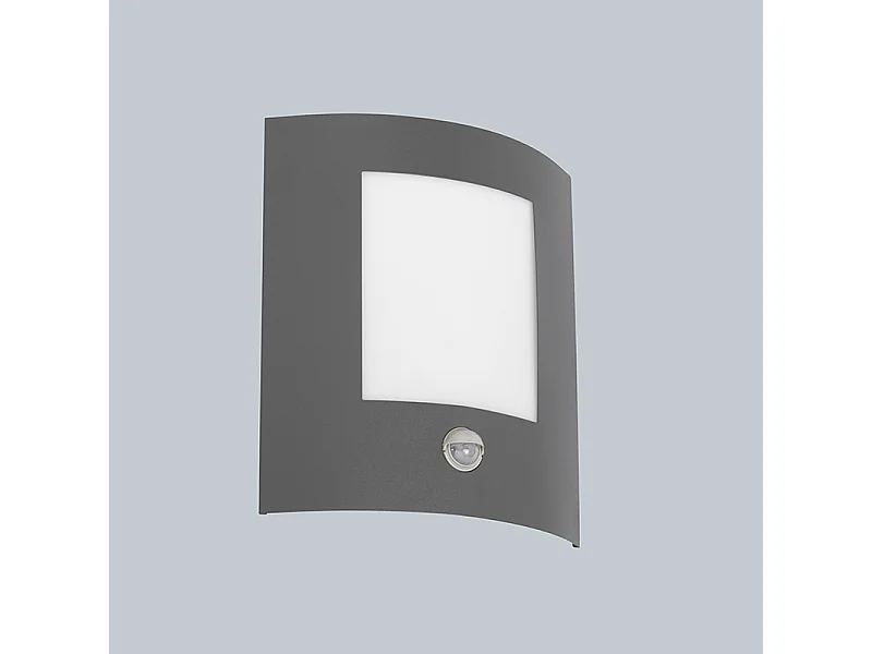 Applique murale extérieure anthracite avec détecteur de mouvement IP44 - Emmerald 1