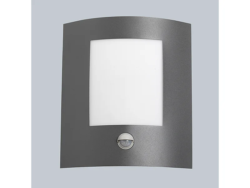 Applique murale extérieure anthracite avec détecteur de mouvement IP44 - Emmerald 1