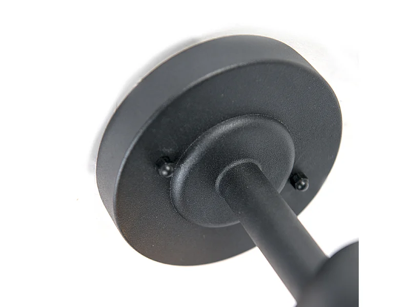 Applique murale d'extérieur rustique noire IP44 - Moreno