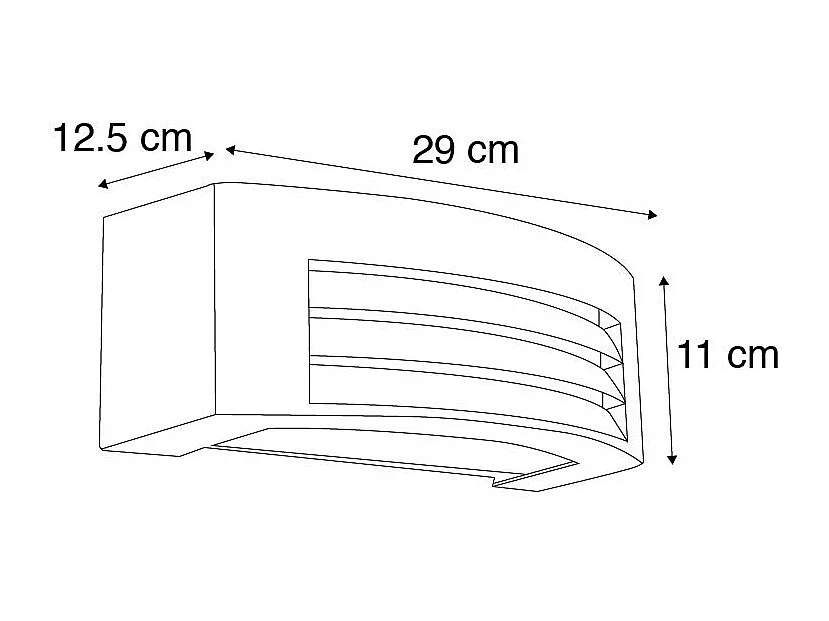 Applique moderne gris clair IP44 - Hurricane 1